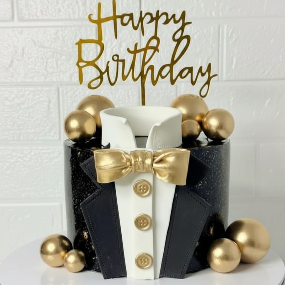 1kg Fondant covered ribbon cake and decorations 2kg