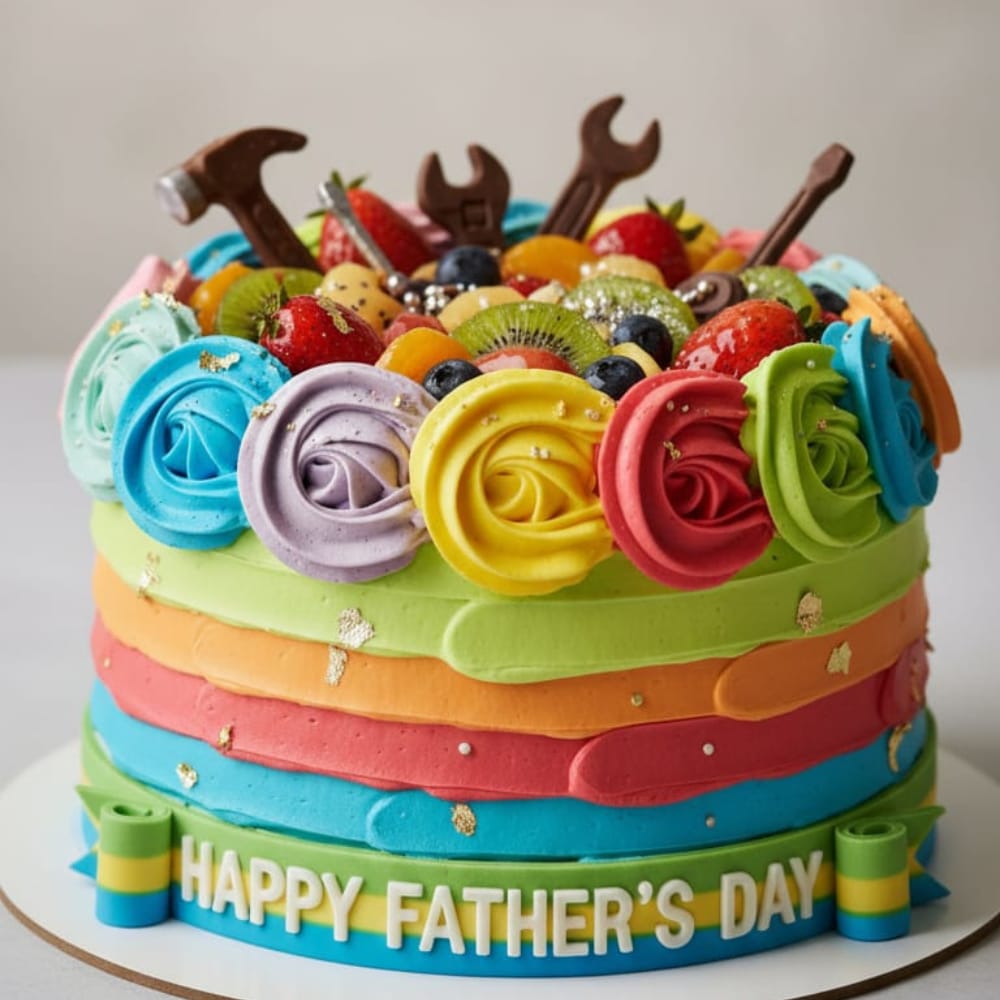 Father’s day or Father’s Fruit Gateau Birthday cake (2kg)